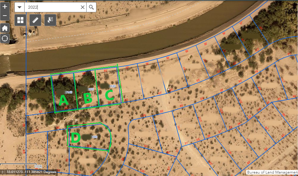 Florenace AZ land with canal access up to 0.57 acres available and